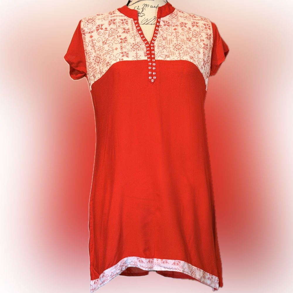 Zola Red and White Dress